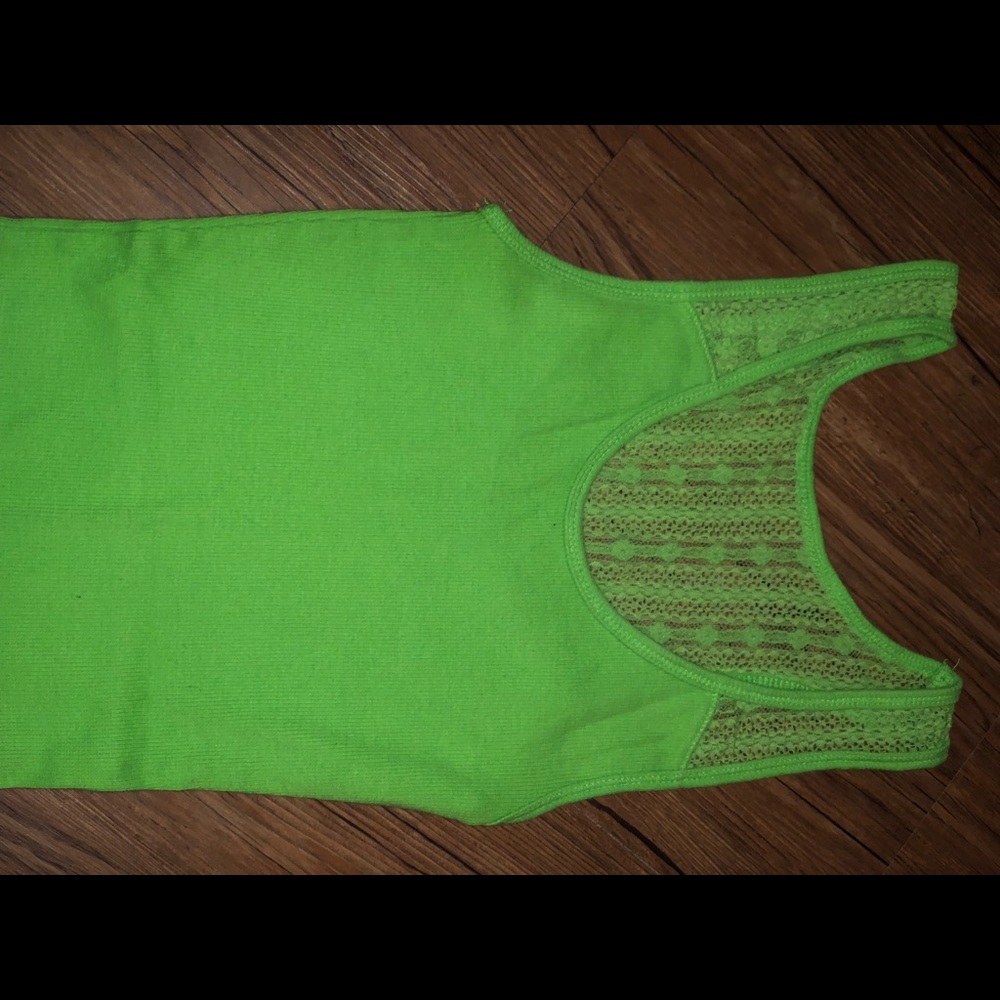 green tank top